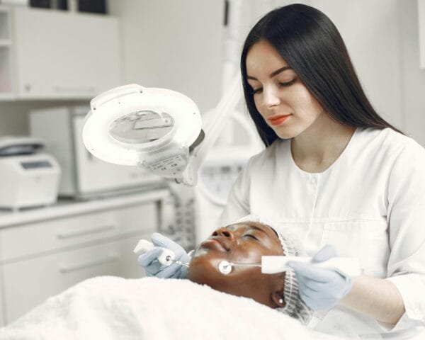 Belle Ange Beauty Services Ajax woman getting relaxing beauty services