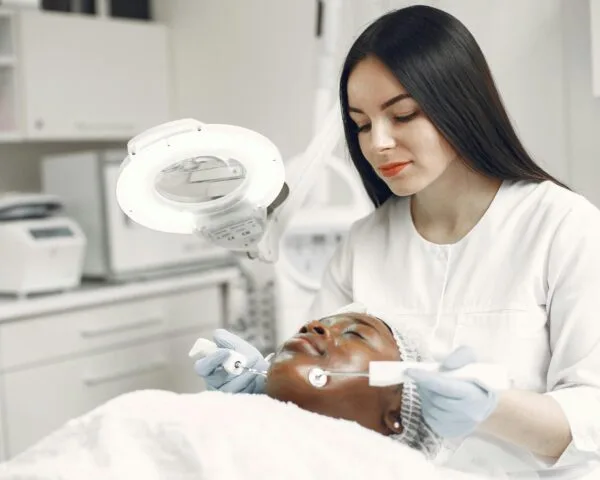 Belle Ange Beauty Services Ajax woman getting relaxing beauty services